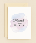 watercolor arrow thank you card
