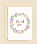 whimsical floral thank you card
