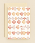 whimsical owl thank you card