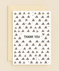 whimsical tent pattern thank you card