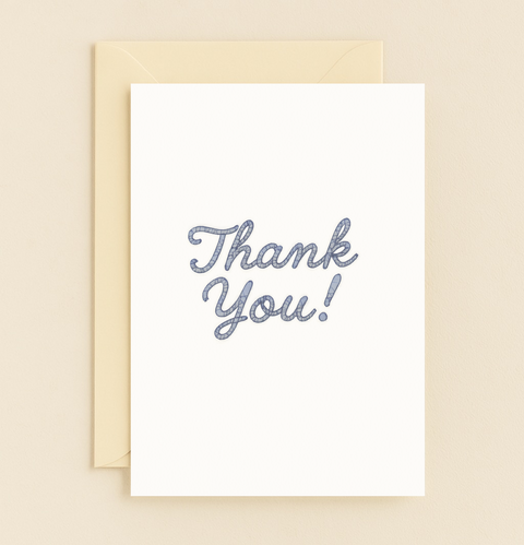 whimsical thank you card