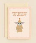 wise creature birthday hat card