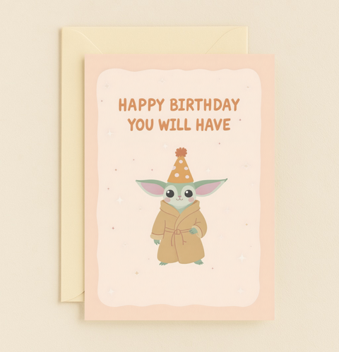 wise creature birthday hat card