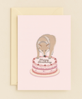 wolf cake birthday card