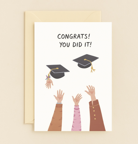 you did it graduation cap card
