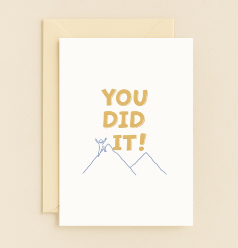 you did it mountain top card