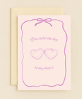 you hold the key heart locket card