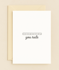 you rule ruler design card