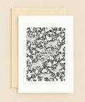 zebra floral thank you card